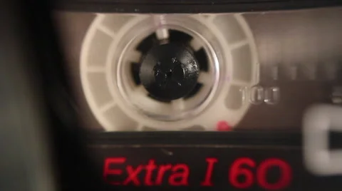 Close Up Cassette Tape Deck Play Stockbeeldmateriaal 44346668