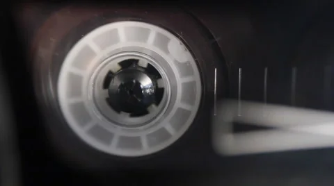 Close Up Cassette Tape Deck Play 動画素材 44353970