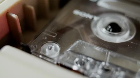 Close up of Cassette Tape Playing Stock-Footage 106517742