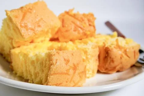 Close up castella cheese cake Photos