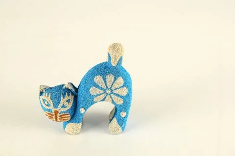 Close-up of cat statuette Stock Photos