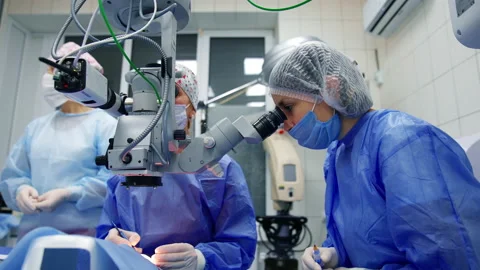 Close up of cataract surgery Stock Footage 148120638
