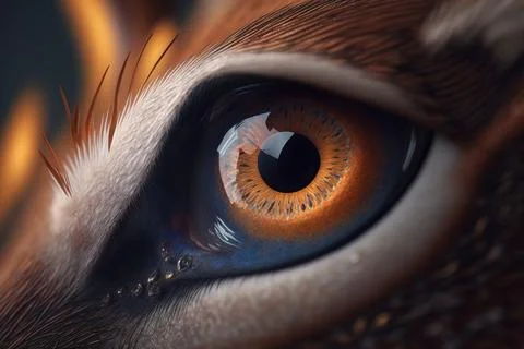 A close up of a cat's eye with a blurry background of the cat's eye realist.. Stock Illustration