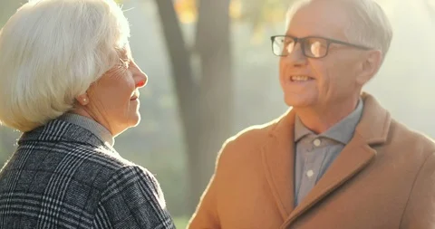 Close up of the Caucasian grey haired old married couple embracing each other Stock Footage 101008550
