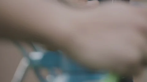 Close up of caucasian man hands plugging in cables at work Stock Footage 120462006