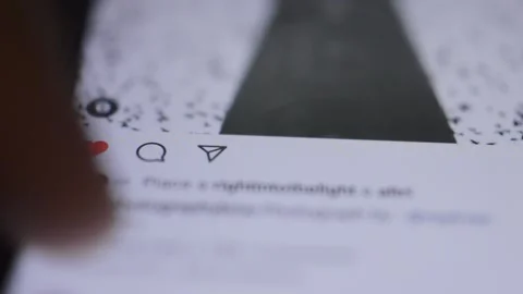Close-up caucasian man scroll social network and like post. social network like. Stock Footage 229762736