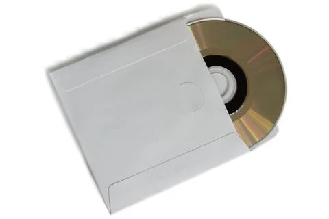 Close up of a cd dvd disc on white background Stock Photos