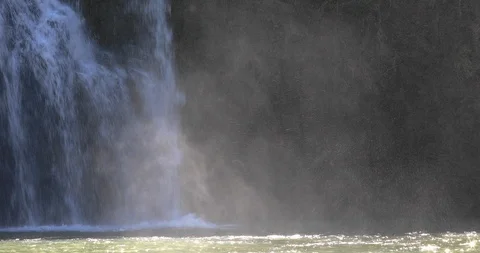 Close up of Cedar Creek Falls in full flow,Proserpine,Queensland,Australia Stock Footage 106022213