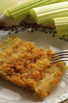 Close up of celery baked Stock Photos
