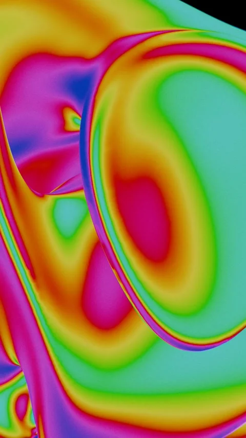 A close up of a cell with a colorful pattern Stock Footage 309950019