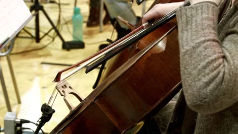 Close up of cello player Stock Footage 164462604