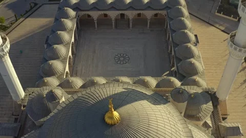 Close-up of the Central Mosque named after Imam Al Sarakhsi Stock Footage 259969164