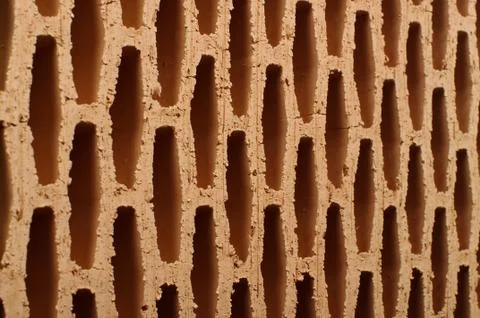 Close up of ceramic building block for construction Stock Photos