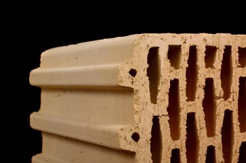 Close up of ceramic building block for construction Stock Photos