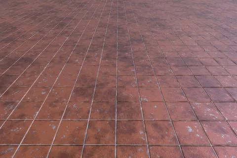 Close-up of ceramic floor made of glazed tiles Stock Illustration