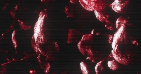 Close of of a CG bio hazard virus at the molecular level Stock Footage