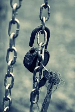Close up of a chain, freedom concept Stock Photos