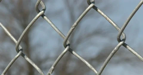 Close up of Chain Link Fence Stock Footage 142826954