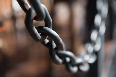 Close-up of chain Fotos Stock