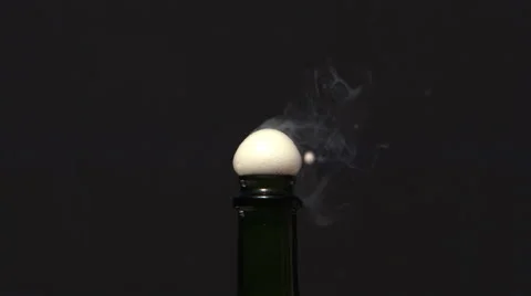 Close-up of champagne bubbling out from bottle in ultra-slow motion Stock Footage 59527185