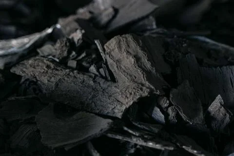 Close up of charcoal ready to pack Stock Photos