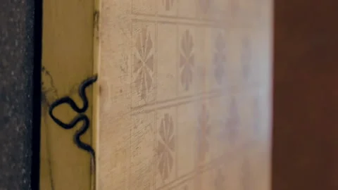 Close up of checkers on checkerboard on the table Stock-Footage 91187384