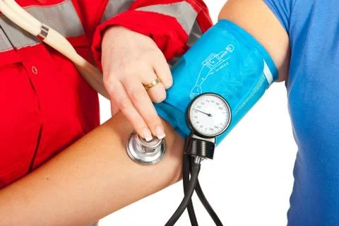 Close up of checking blood pressure Stock Photos