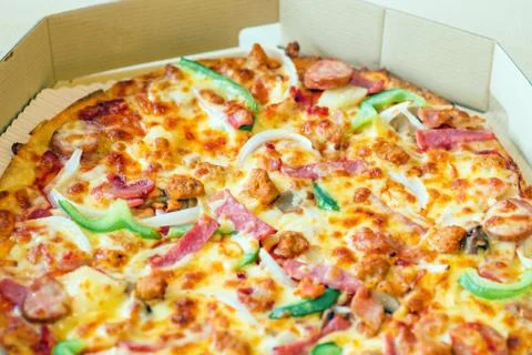 Close up of Cheese Pizza Texture. 写真素材