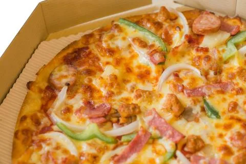 Close up of Cheese Pizza Texture. Stock Photos