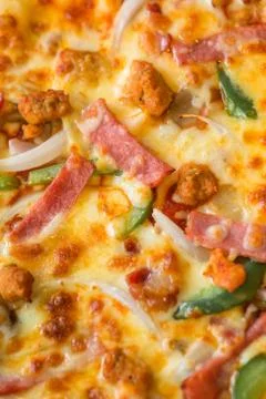 Close up of Cheese Pizza Texture. 写真素材