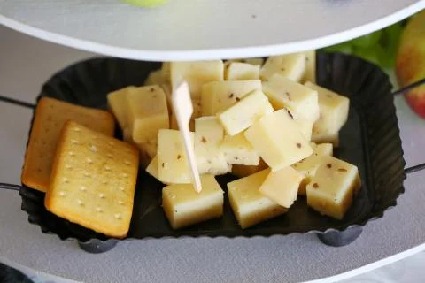 Close up of cheese selection Stockfoto's