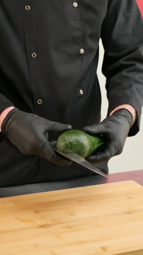 Close up of Chef cook hands chopping vegetables for traditional Asian cuisine Stock Footage 262580874