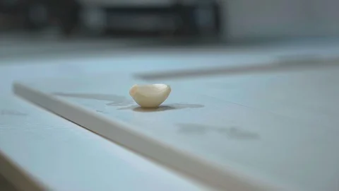 Close up of Chef Crushing Garlic Video stock 125982435