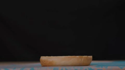 Close Up Of Chef In Gloves Putting Bun For Burger 库存影片 221174601