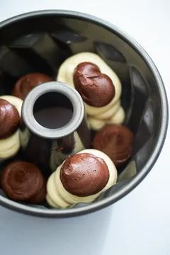 Close-up of chef hands, bread making process Stock Photos
