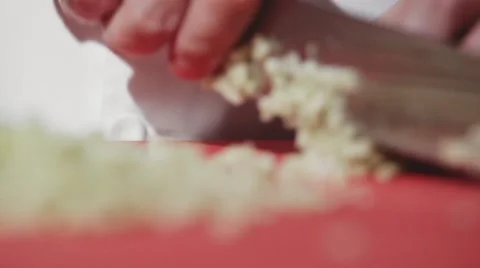 Close-up of chef hands cooking food in restaurant kitchen. Slow Motion. Stock-Footage 53897231