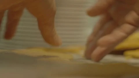 Close-up of chef moving biscuits Stock Footage 336173724
