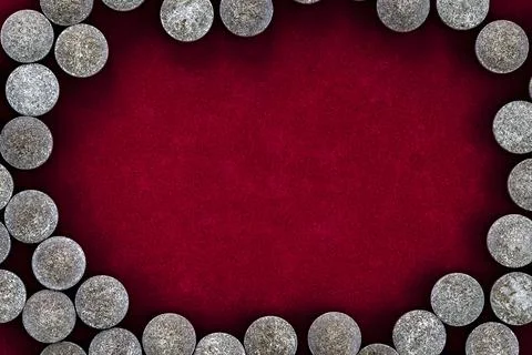 Close-up of chelated iron tablets, with negative space. dietary concept. Stock Photos