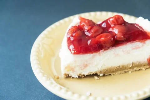 Close-up of a cherry cheesecake Stock Photos