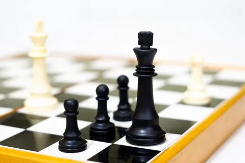 Close-Up Chess Game - Capturing Moves, Strategy, and Checkmate Moments Stock Photos