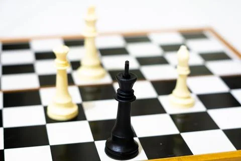 Close-Up Chess Game - Capturing Moves, Strategy, and Checkmate Moments Stock Photos