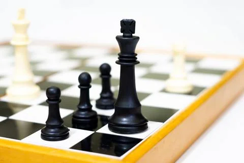 Close-Up Chess Game - Capturing Moves, Strategy, and Checkmate Moments Stock Photos