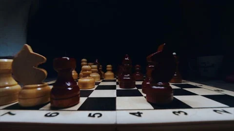 Close-up of a chess game, timelapse of a chess game Stock Footage 232993581