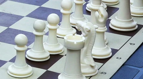 Close up on chess pieces Stock Footage 41863869