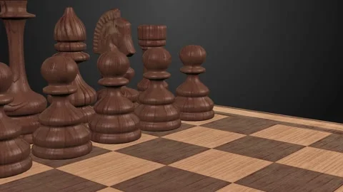 Close-up of chessboard and pan left Stock Footage 130380874