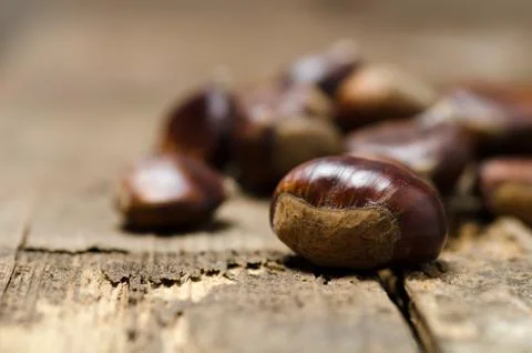 Close up of chestnuts Foto stock