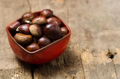 Close up of chestnuts Stock Photos