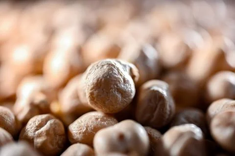 Close-up of chick peas or gram. Stock Photos