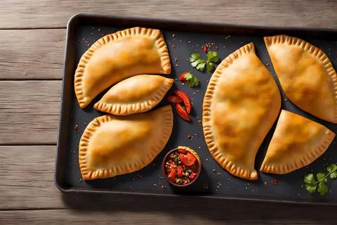 Close up of Chicken Empanada, generative art by A.I. 写真素材