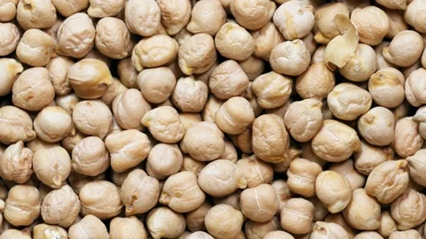 Close-up chickpeas, dry beans. chickpeas seeds abstract background. Stock Footage 148174080